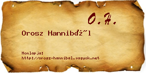 Orosz Hannibál névjegykártya