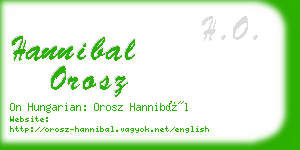 hannibal orosz business card